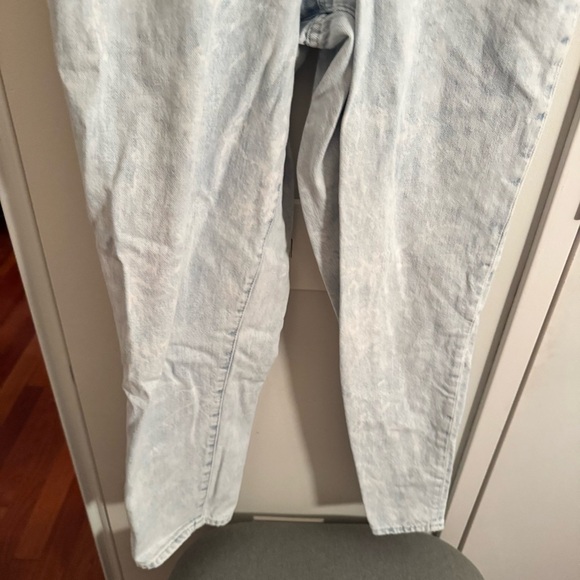 PISTOLA Fold-over High Rise Jeans Womens sz 30 Relaxed Straight-leg Crush Wash - Picture 5 of 6